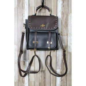 Little Bee Vintage Faux-Leather Backpack